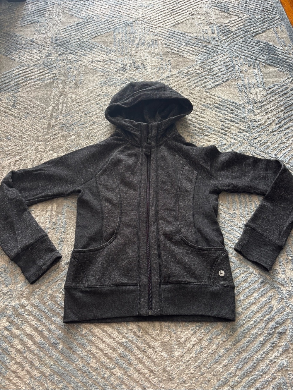 Kids' Charcoal Hooded Zip Sweatshirt - Unbranded